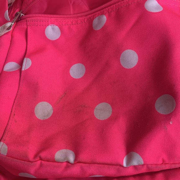 Jansport Big Student Backpack | Pink & White Polka Dots - Picture 13 of 16
